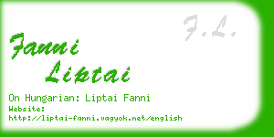 fanni liptai business card